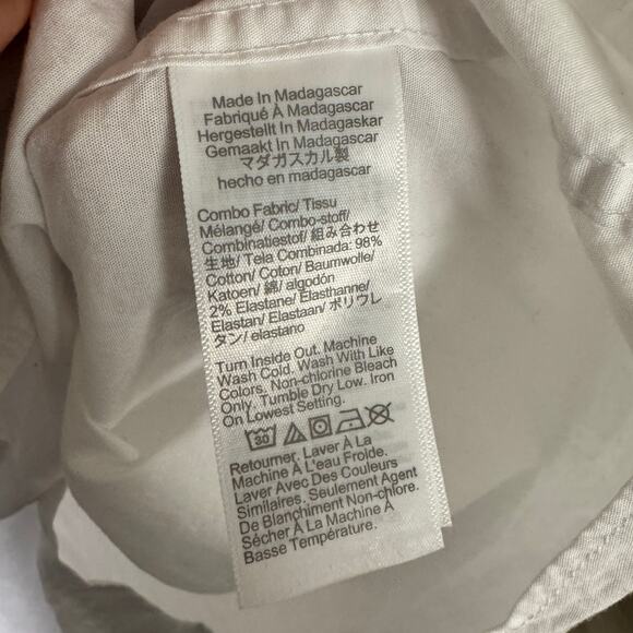 J.Crew Flex Washed Button Up Shirt Mens L White Classic Fit Long Sleeve Stretch - Picture 6 of 7